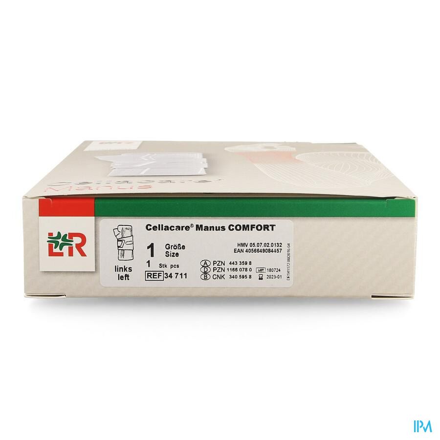 CELLACARE MANUS COMFORT MAAT 1 LINKS (13-14,5) - Afbeelding 7